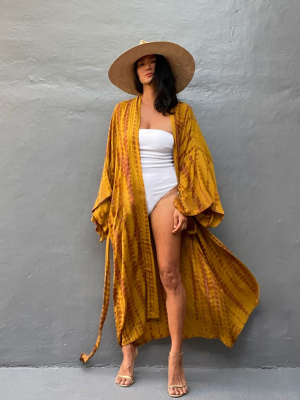 SwimwearBeach Cover Up Tie Dye Graphic Print Sun Protection Cardigan Bikini Over Cover Up-chiquechics