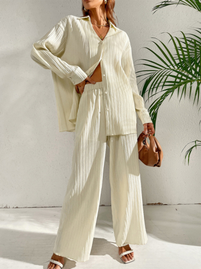 Women Lapel Collar Loose Cardigan Casual Long Sleeve Fashion Suit-chiquechics