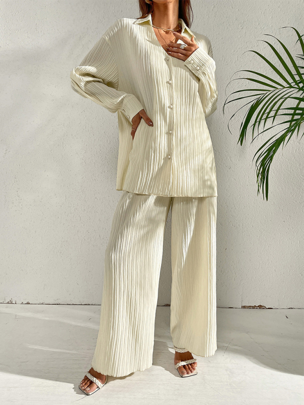 Women Lapel Collar Loose Cardigan Casual Long Sleeve Fashion Suit-chiquechics