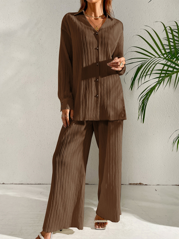 Women Lapel Collar Loose Cardigan Casual Long Sleeve Fashion Suit-chiquechics