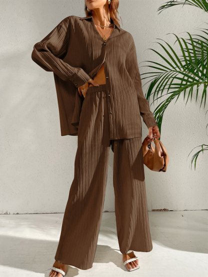 Women Lapel Collar Loose Cardigan Casual Long Sleeve Fashion Suit-chiquechics