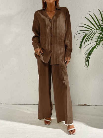 Women Lapel Collar Loose Cardigan Casual Long Sleeve Fashion Suit-chiquechics
