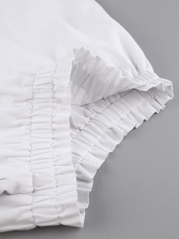 Top Ruffle Shorts Two-piece Casual Fashion Suit-chiquechics
