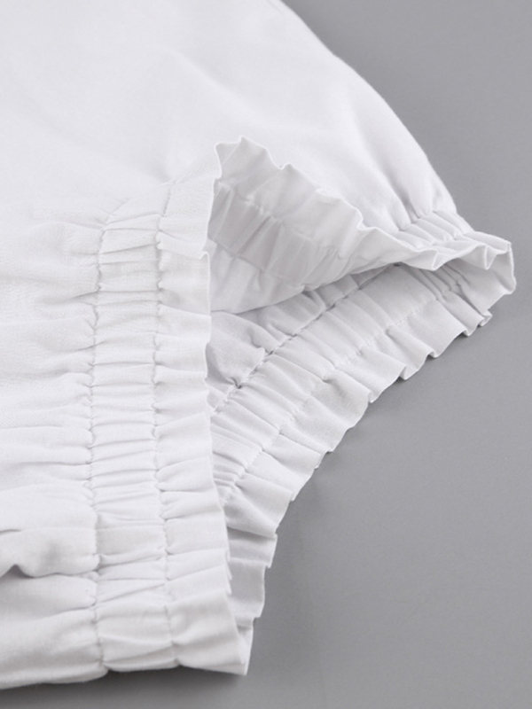 Top Ruffle Shorts Two-piece Casual Fashion Suit-chiquechics