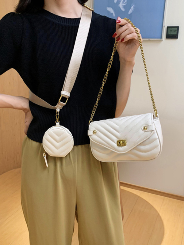 shoulder bag high sense chain messenger bag small bag-chiquechics