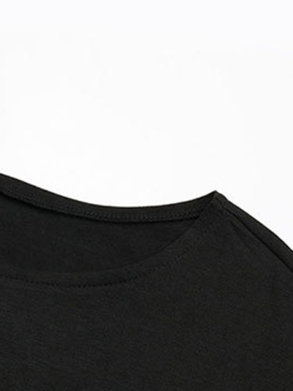 Ruched dress with irregular hem wrapping hip skirt-chiquechics
