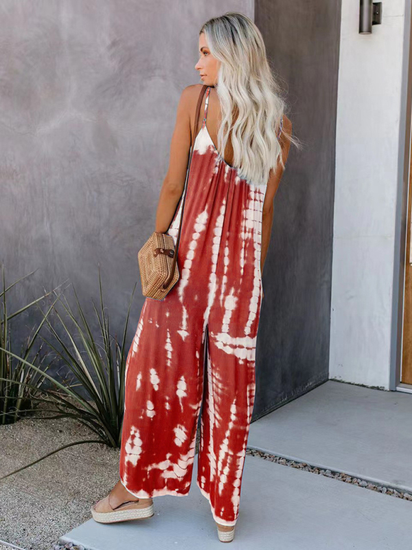 Women's suspenders sexy wide-leg jumpsuit-chiquechics