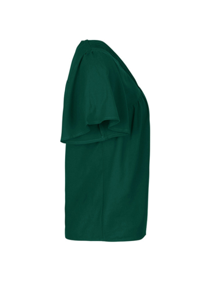 New Fashion Ladies Solid Color Pleated Shirt-chiquechics