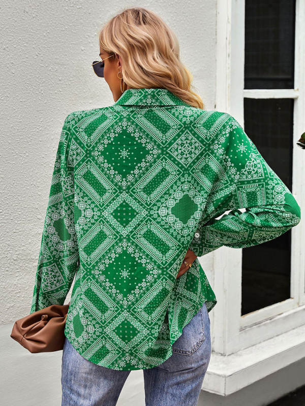 New Four Seasons Casual Print Long Sleeve Shirt-chiquechics