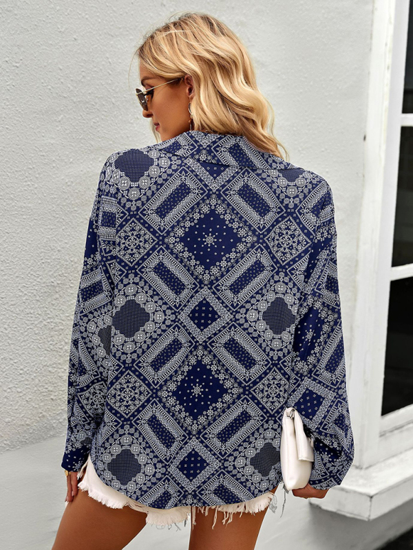New Four Seasons Casual Print Long Sleeve Shirt-chiquechics