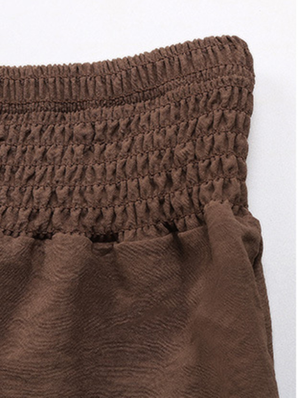 New casual solid color flared wide-leg pants-chiquechics