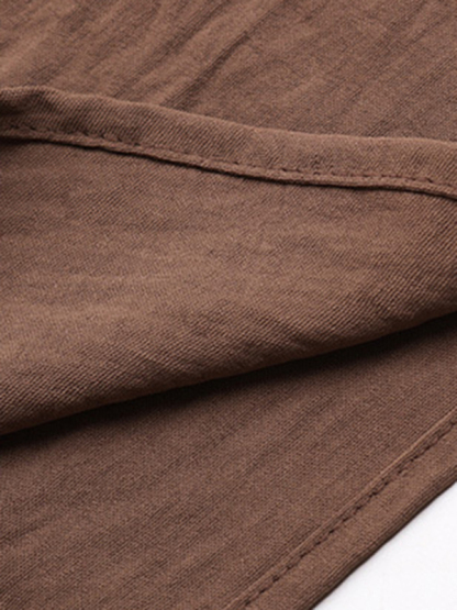 New casual solid color flared wide-leg pants-chiquechics