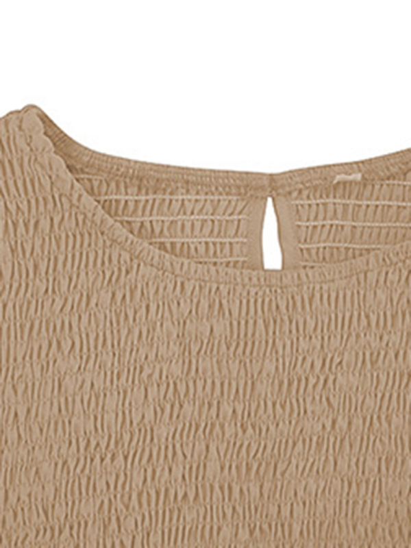 Elastic waist mid-length dress for casual vacation-chiquechics