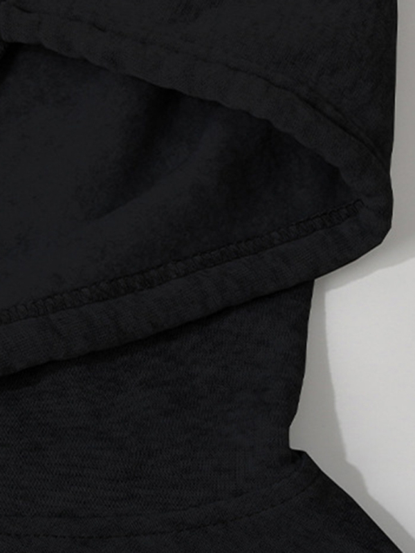 Casual Long Sleeve Solid Color Hooded Sweatshirt-chiquechics