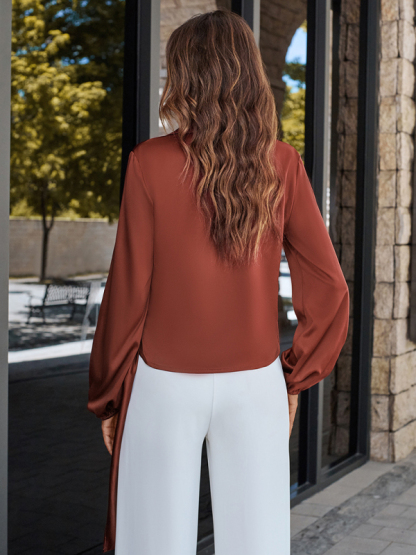 Casual V-neck trendy streamer top women-chiquechics