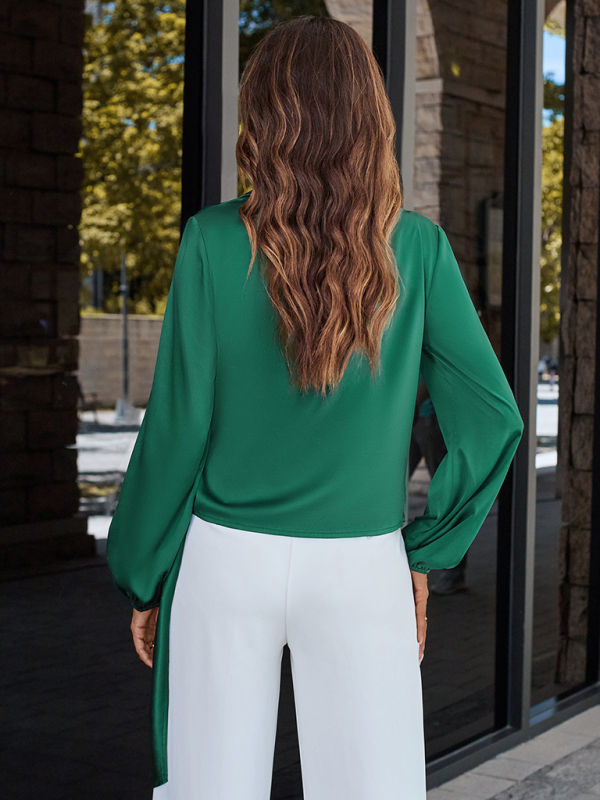 Casual V-neck trendy streamer top women-chiquechics