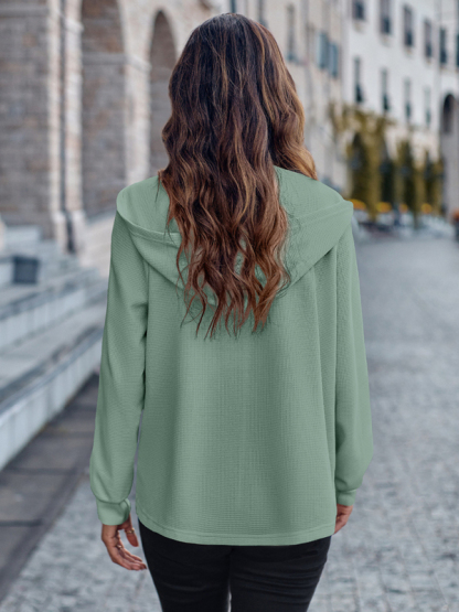Long-sleeved slim-fit hooded all-match knitted jacket-chiquechics