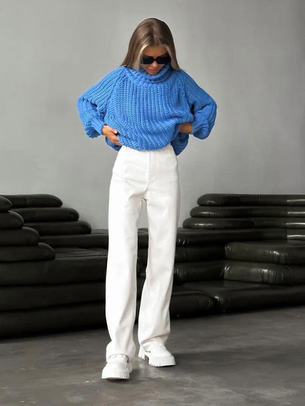 New women's loose casual versatile long-sleeved sweater-chiquechics