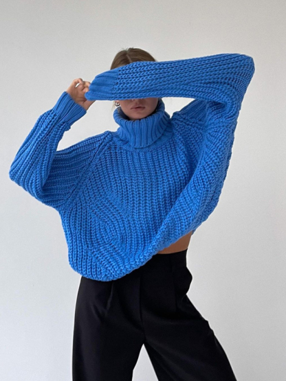 New women's loose casual versatile long-sleeved sweater-chiquechics