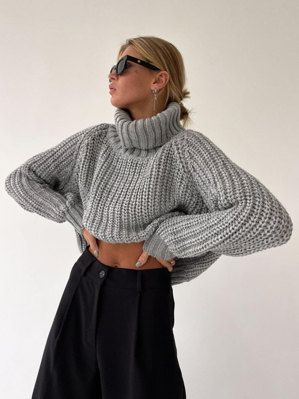 New women's loose casual versatile long-sleeved sweater-chiquechics