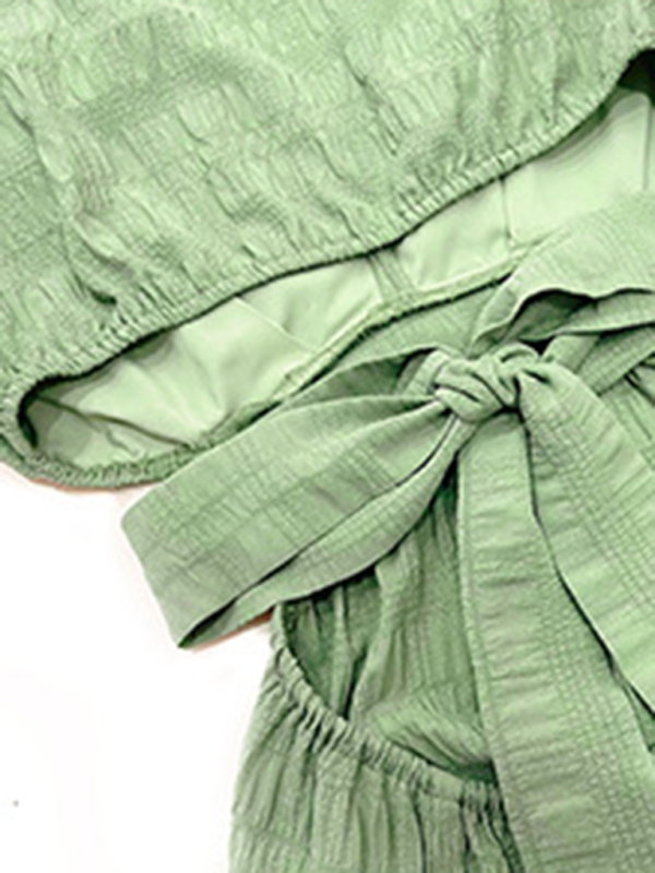 Feminine V-neck backless waist dress-chiquechics