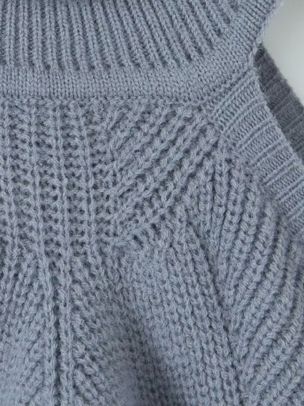 New sexy off-shoulder short sweater hot girl turtleneck pullover sweater-chiquechics