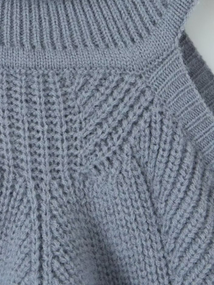 New sexy off-shoulder short sweater hot girl turtleneck pullover sweater-chiquechics