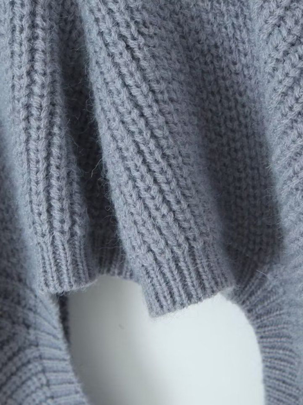 New sexy off-shoulder short sweater hot girl turtleneck pullover sweater-chiquechics