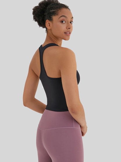 New tight-fitting, high-elastic and beautiful back sports, leisure and versatile yoga vest-chiquechics
