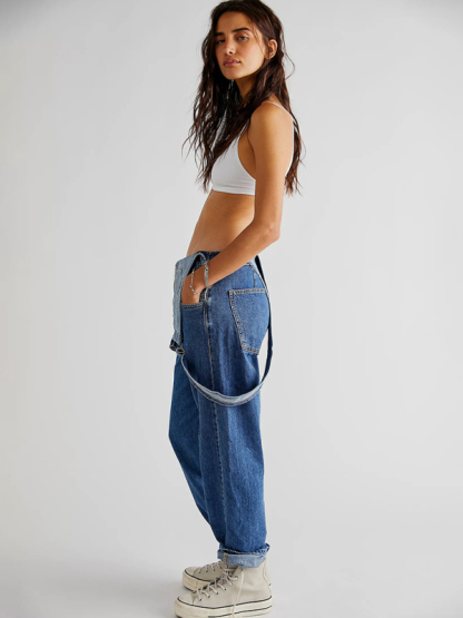 New style jumpsuit casual loose denim overalls trousers-chiquechics