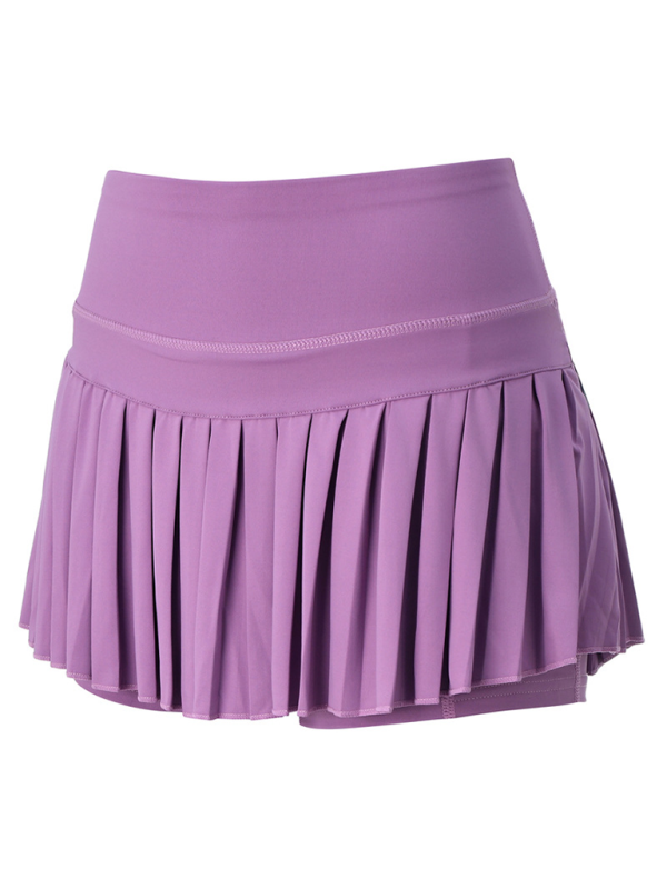 Anti-exposure outdoor quick-drying pocket culottes sports shorts tennis pleated skirt-chiquechics