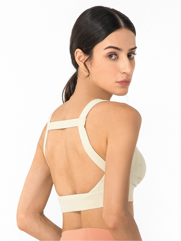 Anti-hunchback posture correction with chest pad sports bra fitness back yoga vest bra-chiquechics