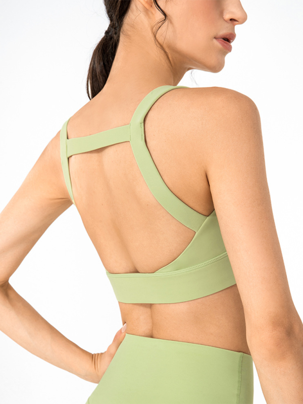 Anti-hunchback posture correction with chest pad sports bra fitness back yoga vest bra-chiquechics