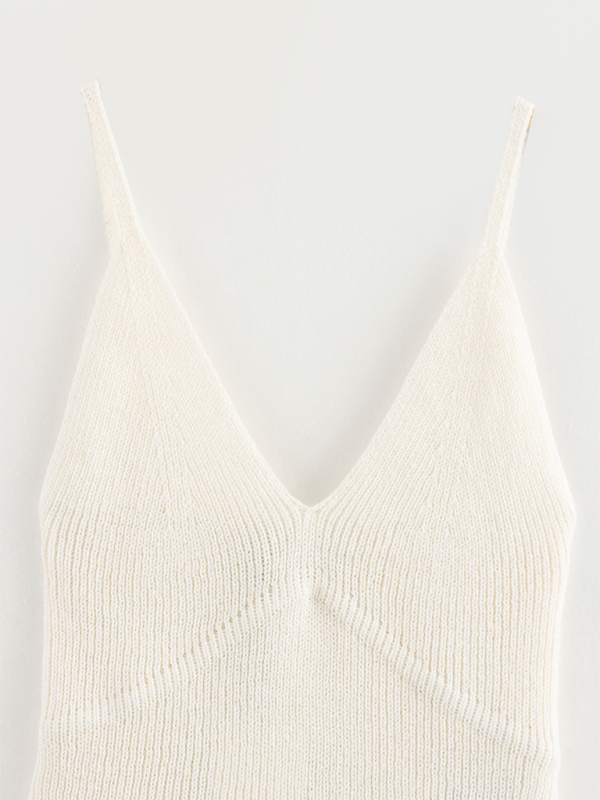 New Street Fashion V-Neck Knitted Suspender Top-chiquechics