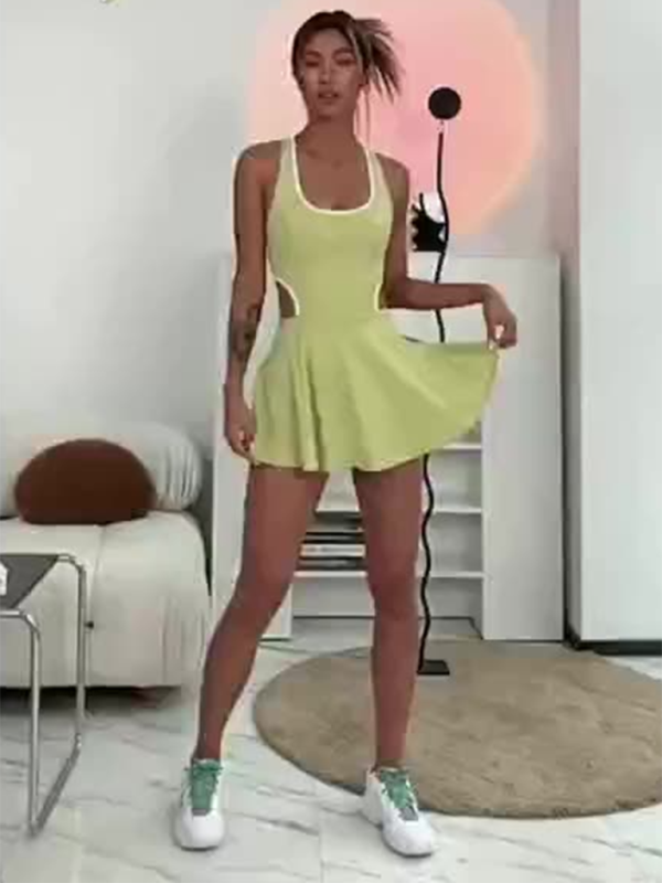 New tennis clothes yoga clothes outdoor sports fitness running outdoor fashion sports dress-chiquechics