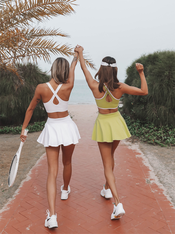 New tennis clothes yoga clothes outdoor sports fitness running outdoor fashion sports dress-chiquechics