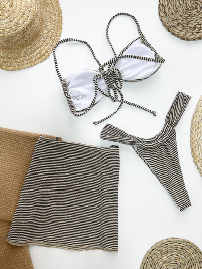 SwimwearStriped three-piece bikini-chiquechics