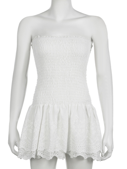 New sexy hollow cake skirt tube top dress-chiquechics