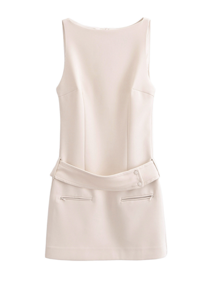 Belted fitted dress-chiquechics