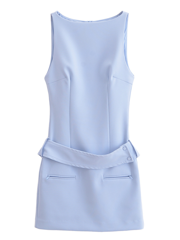 Belted fitted dress-chiquechics
