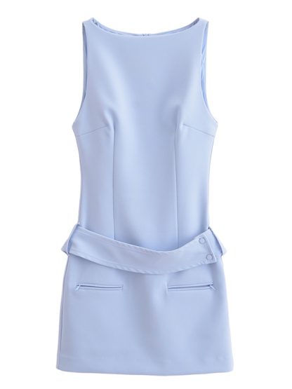 Belted fitted dress-chiquechics