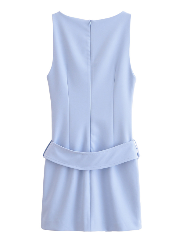 Belted fitted dress-chiquechics