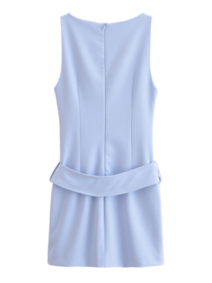 Belted fitted dress-chiquechics