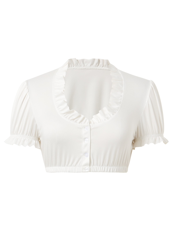 German traditional clothing Bavaria Oktoberfest Ding Dong costume white shirt-chiquechics