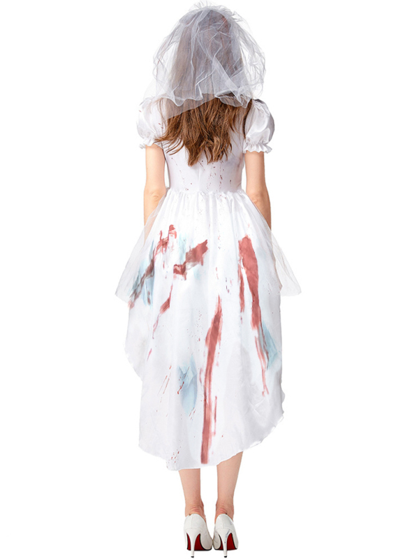 Halloween Vampire Bride Bloodstained Character Costume-chiquechics