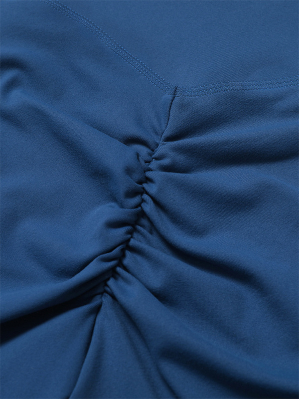 Women's Naked Hip Pocket Crossover Waist Leggings Sports Shorts-chiquechics