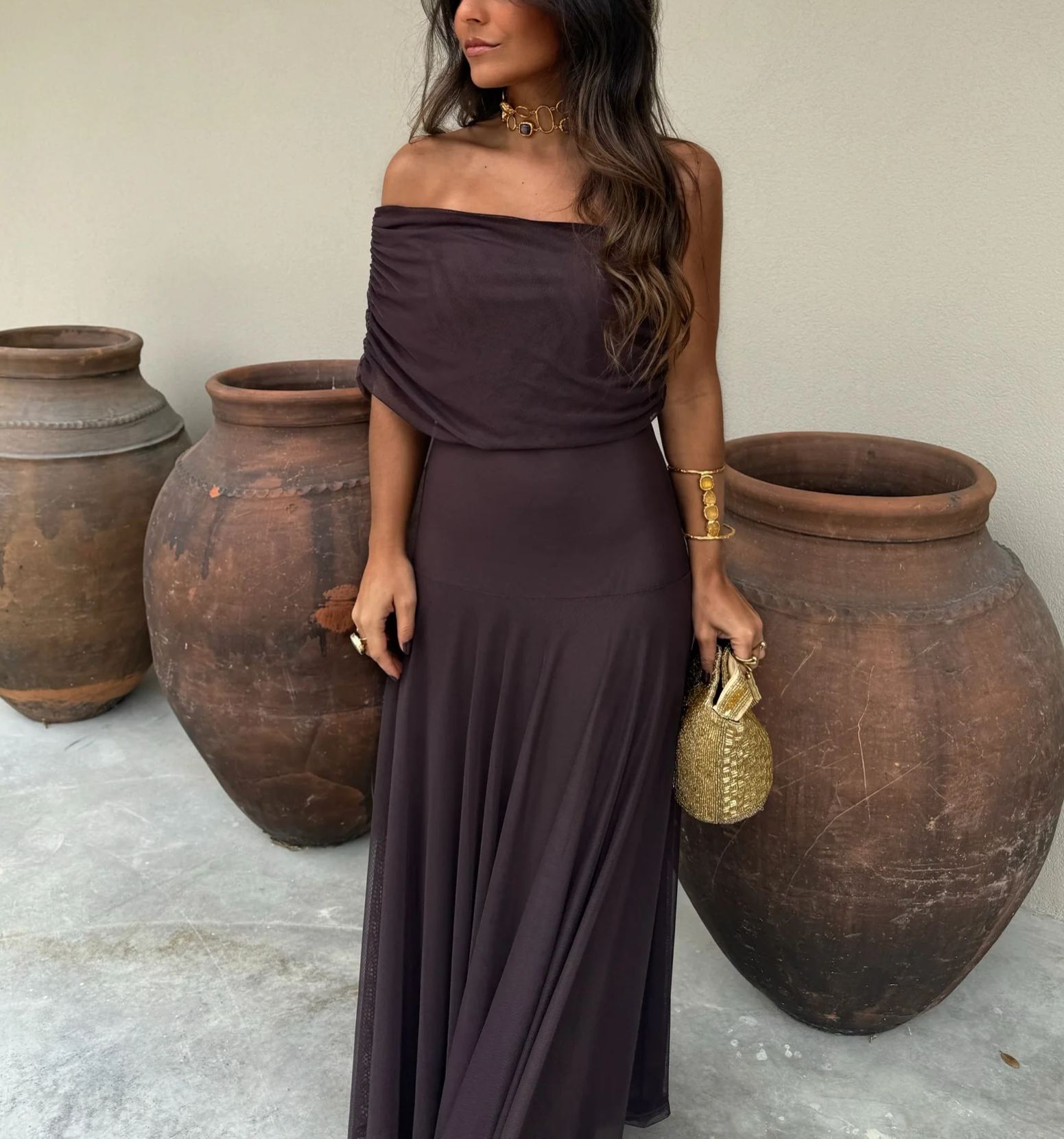 Toledo Dress in Light Terracota