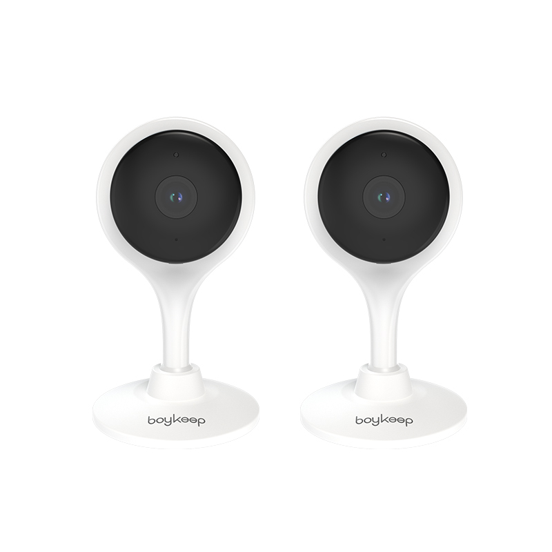 2pcs BoyKeep 2K Indoor Security Camera,2.4GHz Wi-Fi Cameras for Baby/Elder/Dog/Pet Camera with Phone app,2-Way Audio Baby Monitor Camera, Night Vision, Cloud & SD Card Storage
