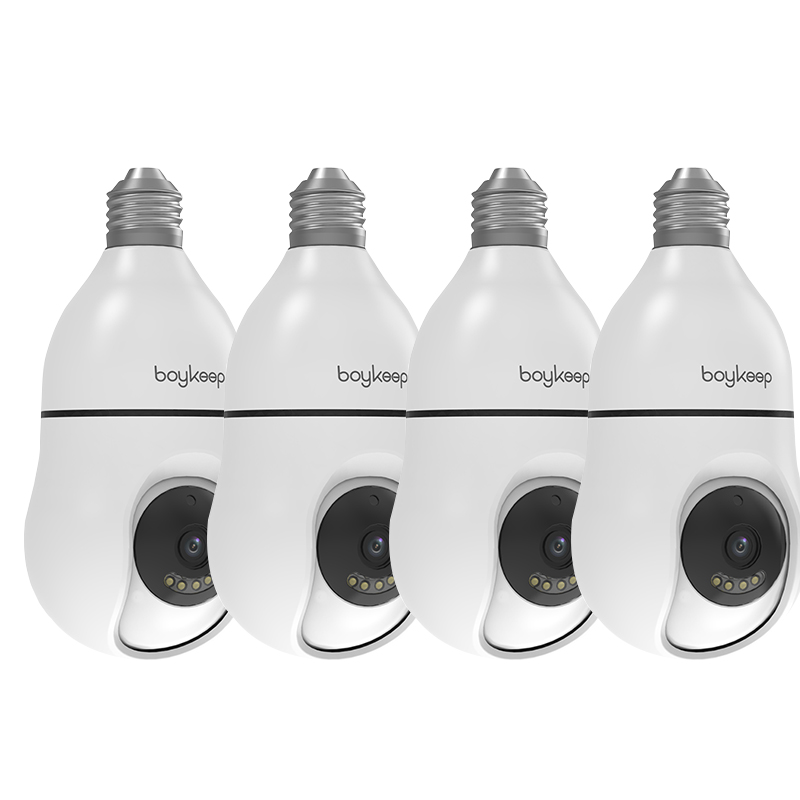 4pcs 2K Wireless Security Camera 5G/2.4GHz WiFi Bulb Cameras for Home Security 360° PTZ Security Cameras Outdoor Indoor Full Color Day and Night, Motion Detection