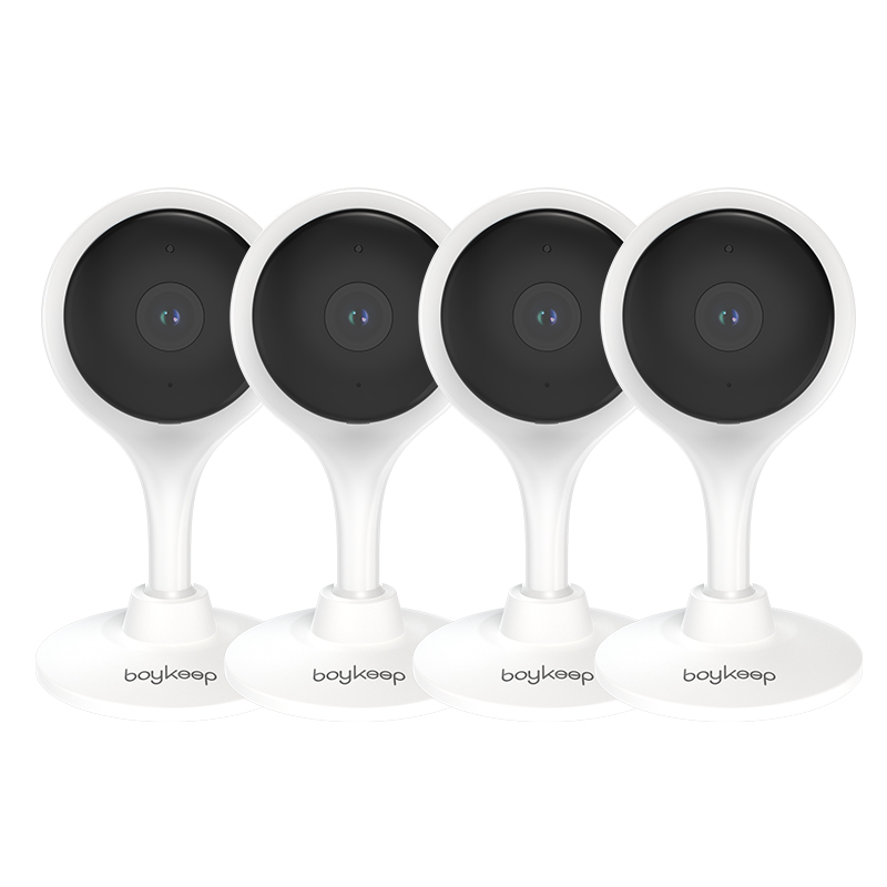 4pcs BoyKeep 2K Indoor Security Camera,2.4GHz Wi-Fi Cameras for Baby/Elder/Dog/Pet Camera with Phone app,2-Way Audio Baby Monitor Camera, Night Vision, Cloud & SD Card Storage
